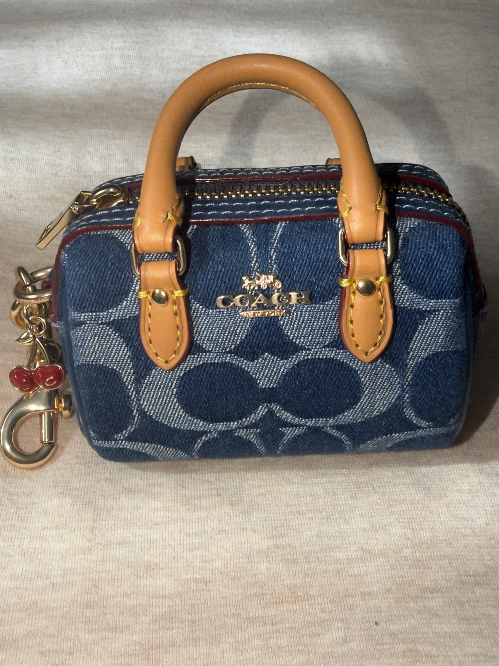 Coach Mini Rowan Denim Charm